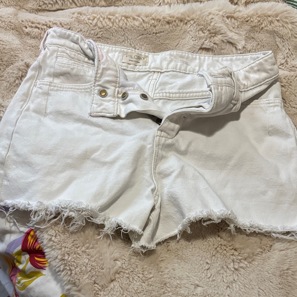 Pilcro Women's Cream Jean Shorts